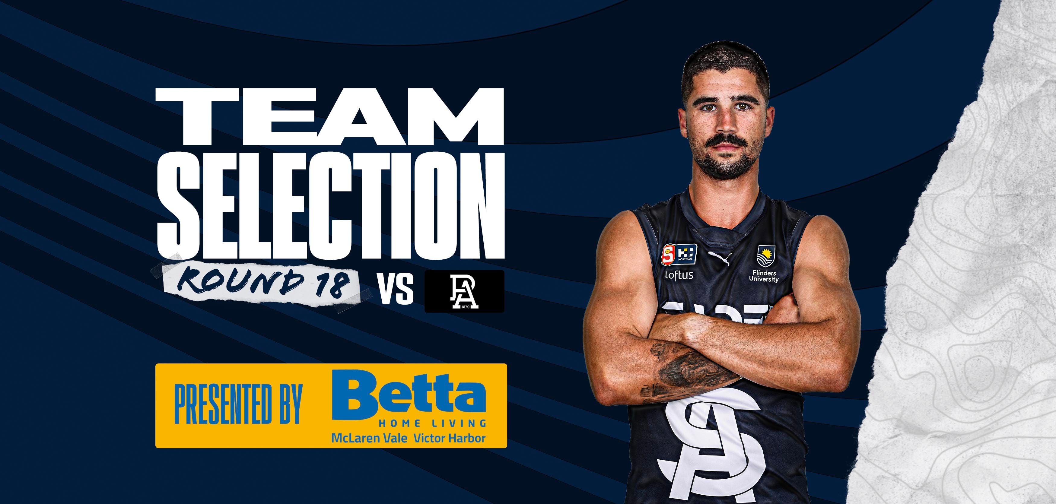 BETTA Team Selection: Round 18 vs Port Adelaide BETTA Team Selection: Round 18 vs Port Adelaide
